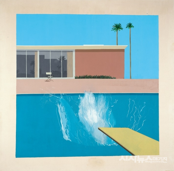 데이비드 호크니, 더 큰 첨벙, 1967, 캔버스에 아크릴릭, 242.5ⅹ243.9 cm David Hockney, A Bigger Splash, 1967, Acrylic on canvas, 242.5ⅹ243.9 cm© David Hockney, Collection Tate, U.K. © Tate, London 2019