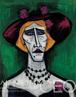 Bernard Buffet, Travesti, 여장 남자, 1953 Huile sur toile, 81x65, ⓒ Bernard Buffet / ADAGP, Paris - SACK, Seoul, 2019