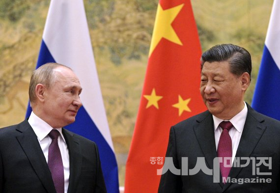 베이징동계올림픽 개막식 직전 푸틴 러시아 대통령과 시진핑 중국 국가주석 만남