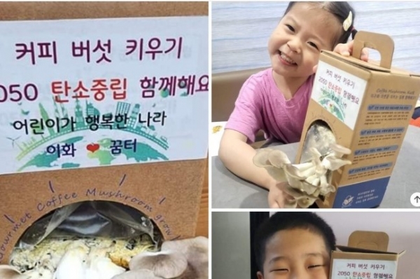 전북어린이, 커피박으로 버섯 재배 실습