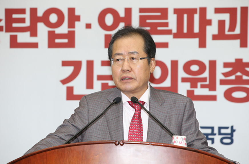 홍준표 자유한국당 대표, 공수처 "푸들로도 충분한데"
