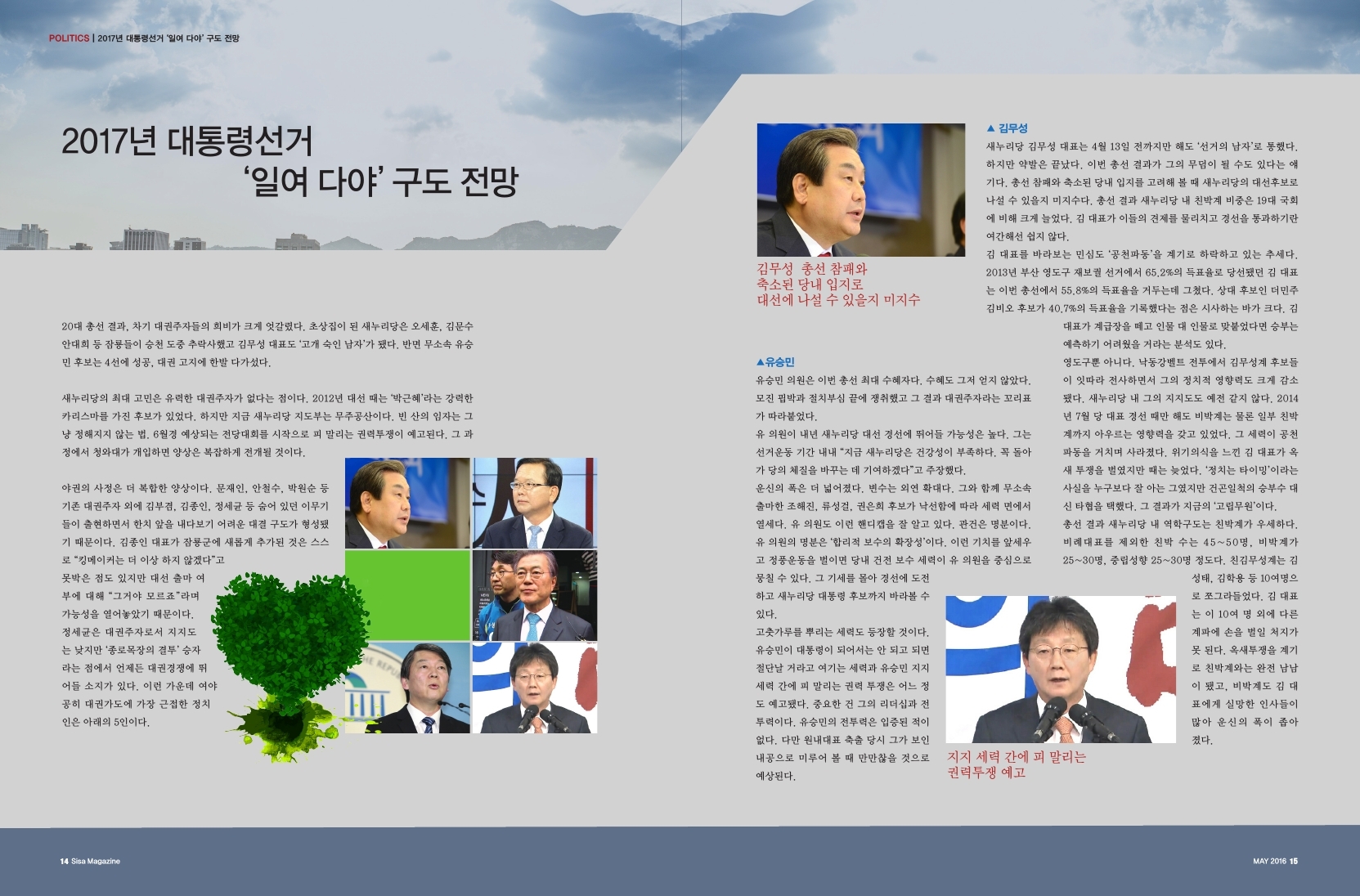 2017년 대통령선거 '일여 다야' 구도 전망